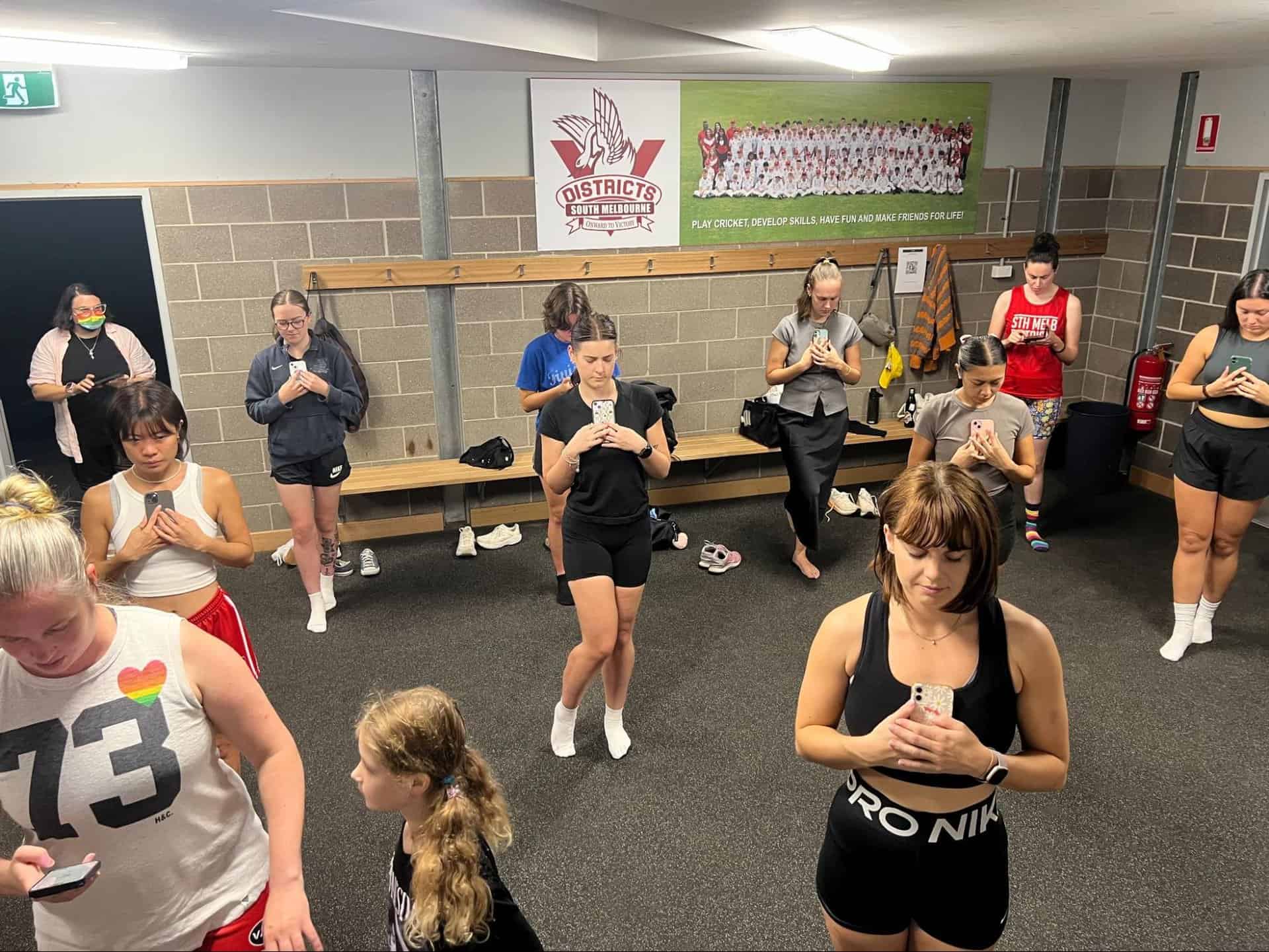 group of people in a gym